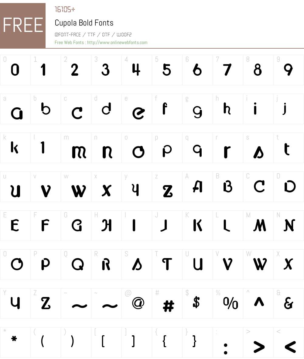 Cupola Font Screenshots