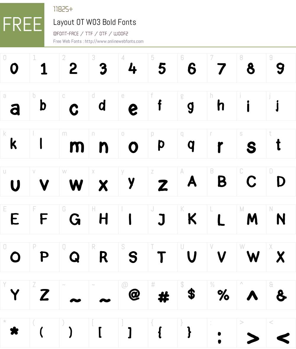FF Layout Font Screenshots