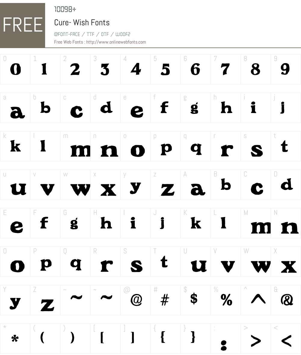 Cure- Wish Font Screenshots