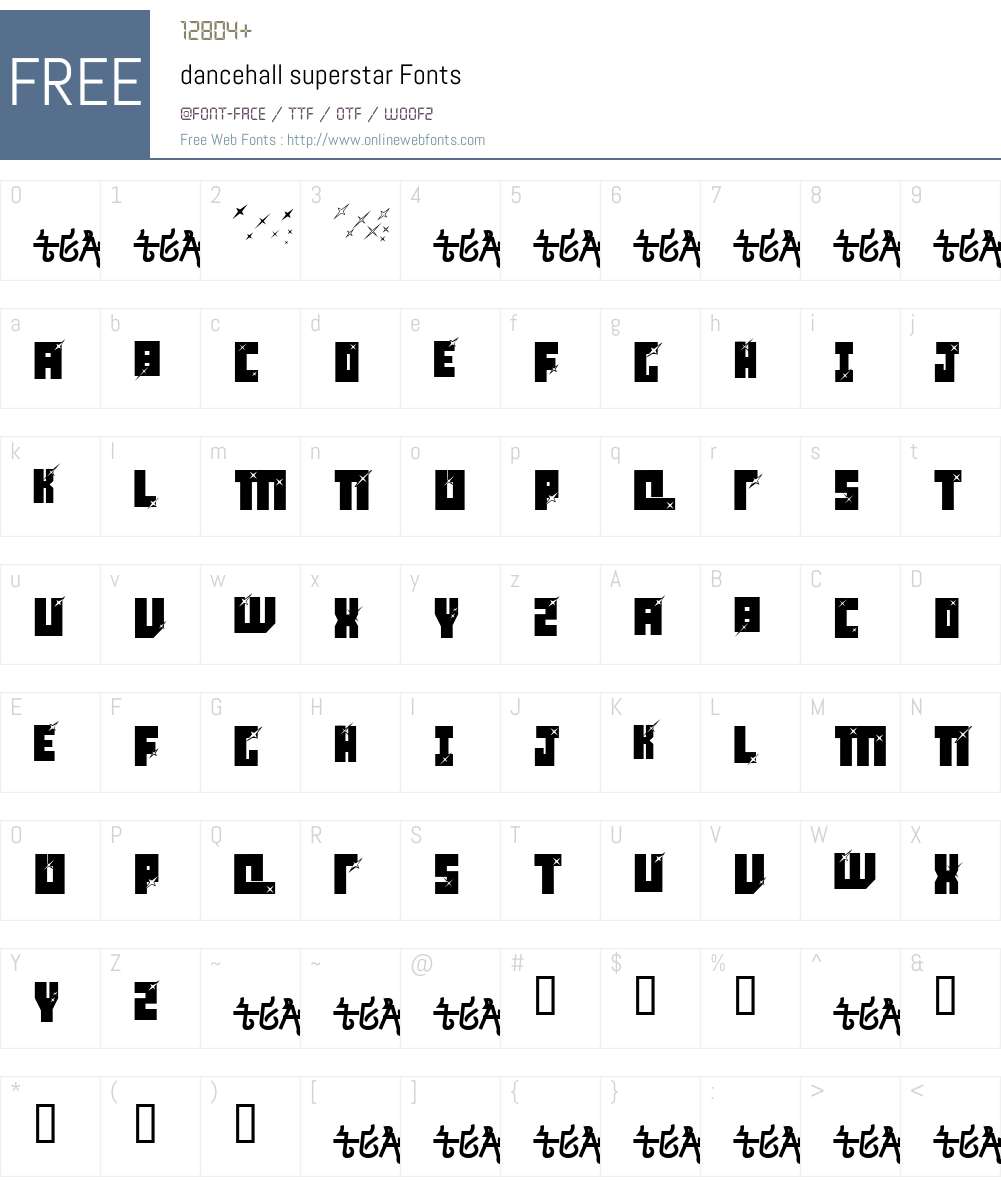 dancehall superstar Font Screenshots