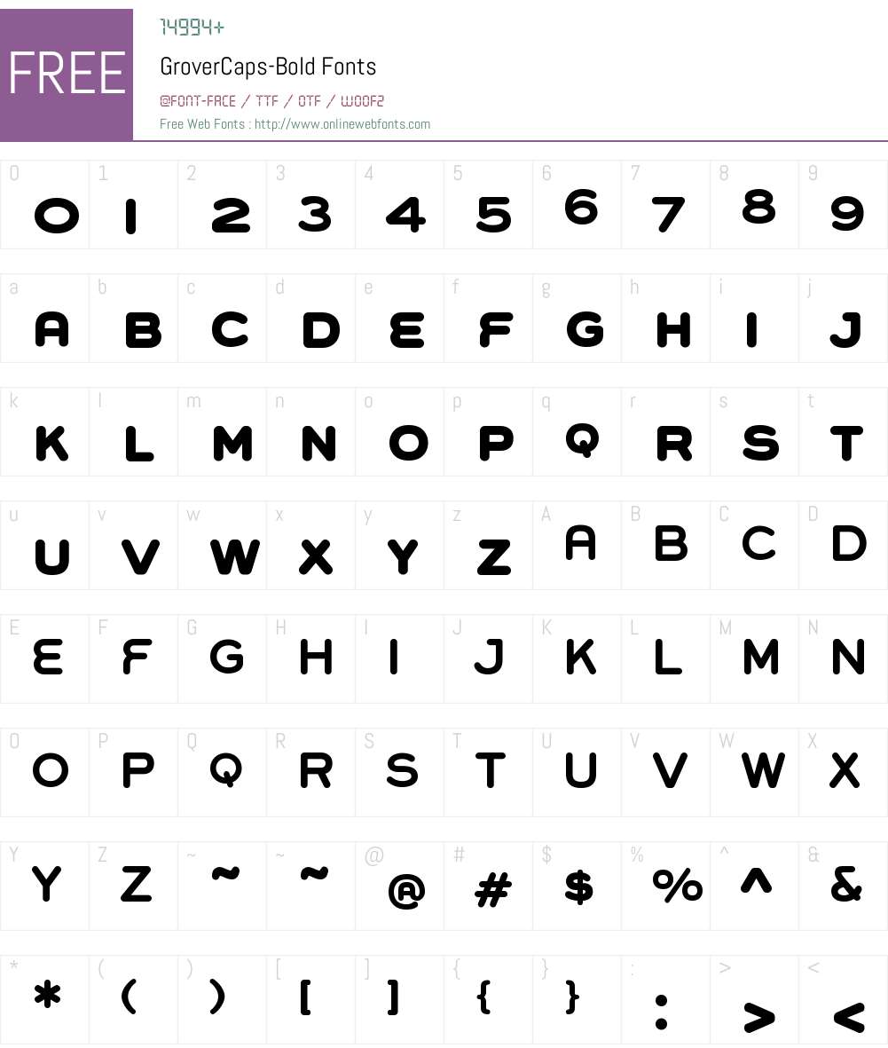 Grover Caps Font Screenshots