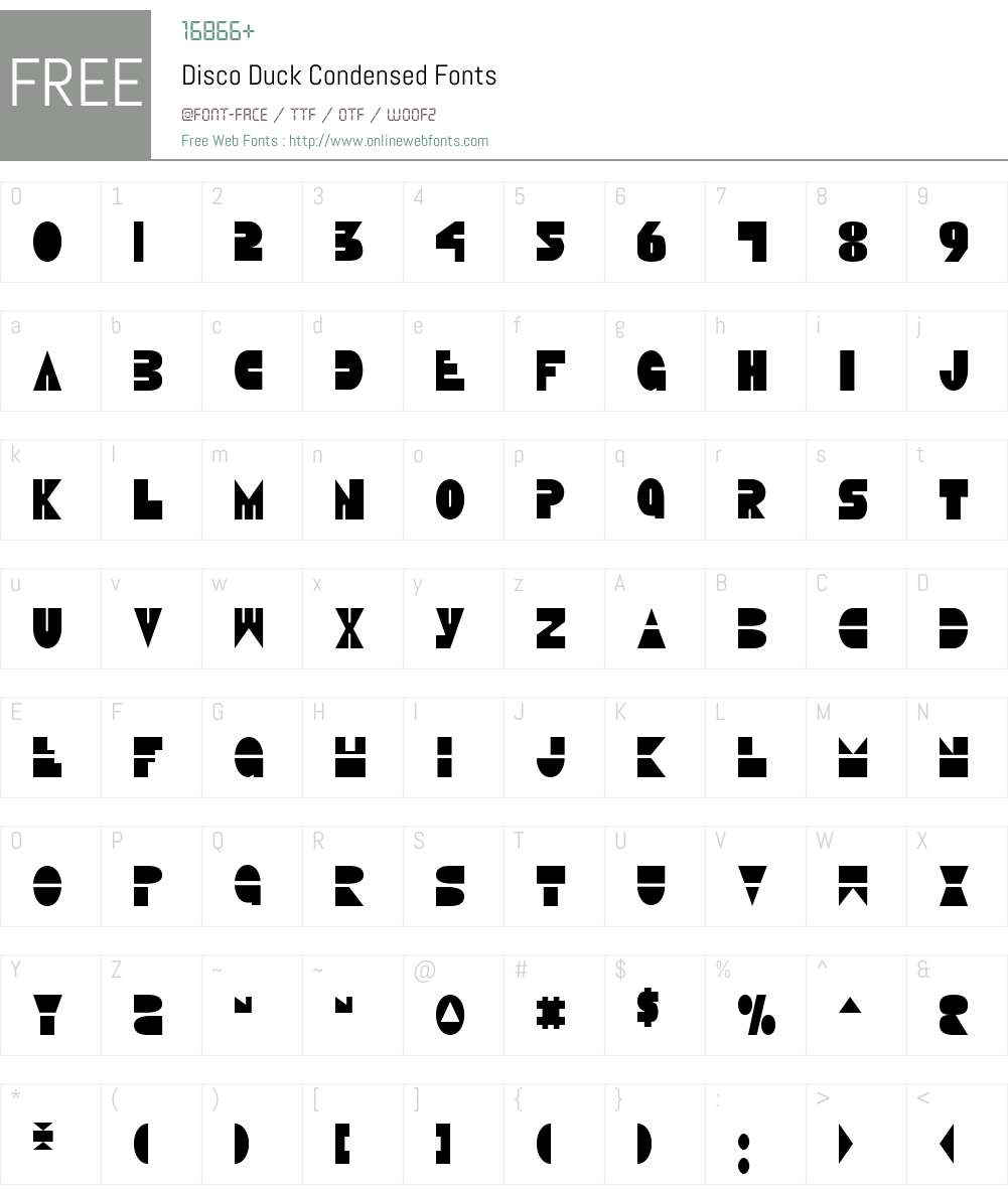 Disco Duck Condensed Font Screenshots