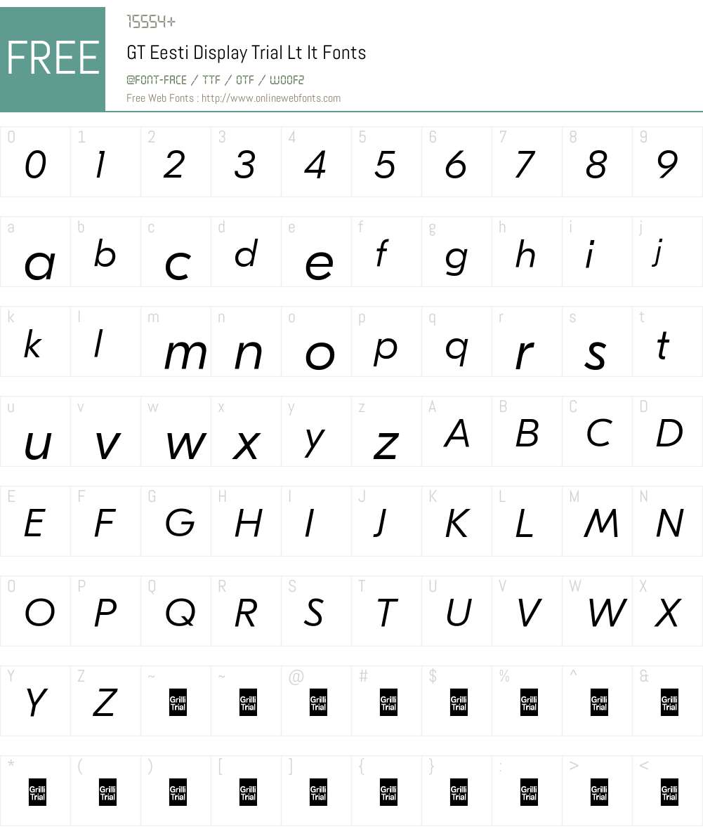 GT Eesti Display Trial Lt It 1.005 2020-10-21 Fonts Free Download ...