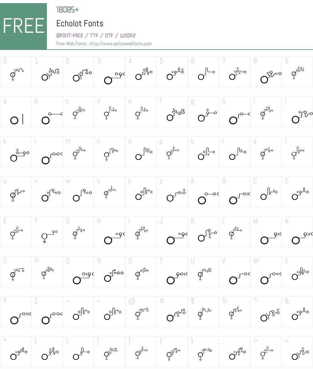 Echolot Font Screenshots