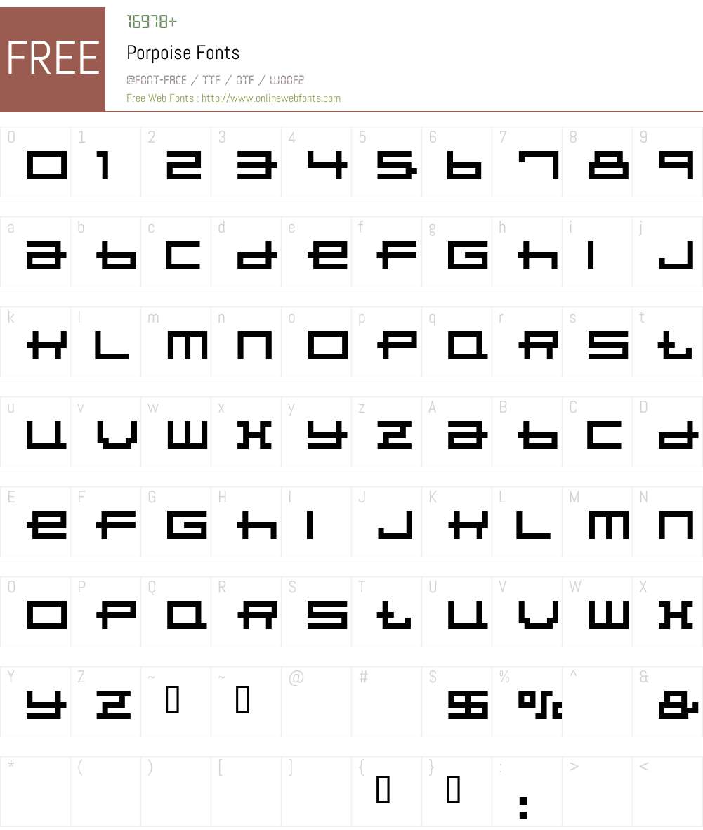 Porpoise Font Screenshots