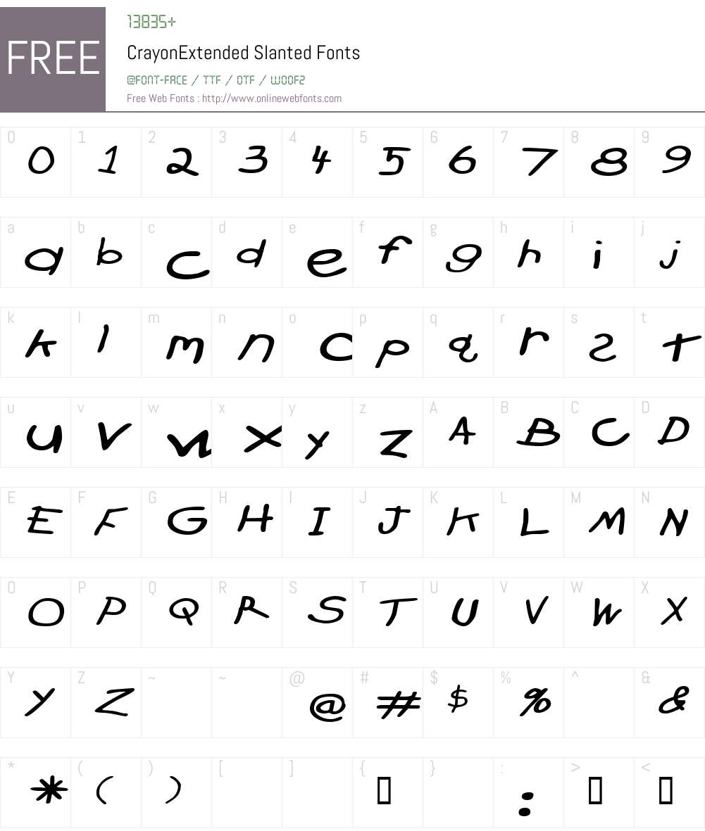 CrayonExtended Font Screenshots