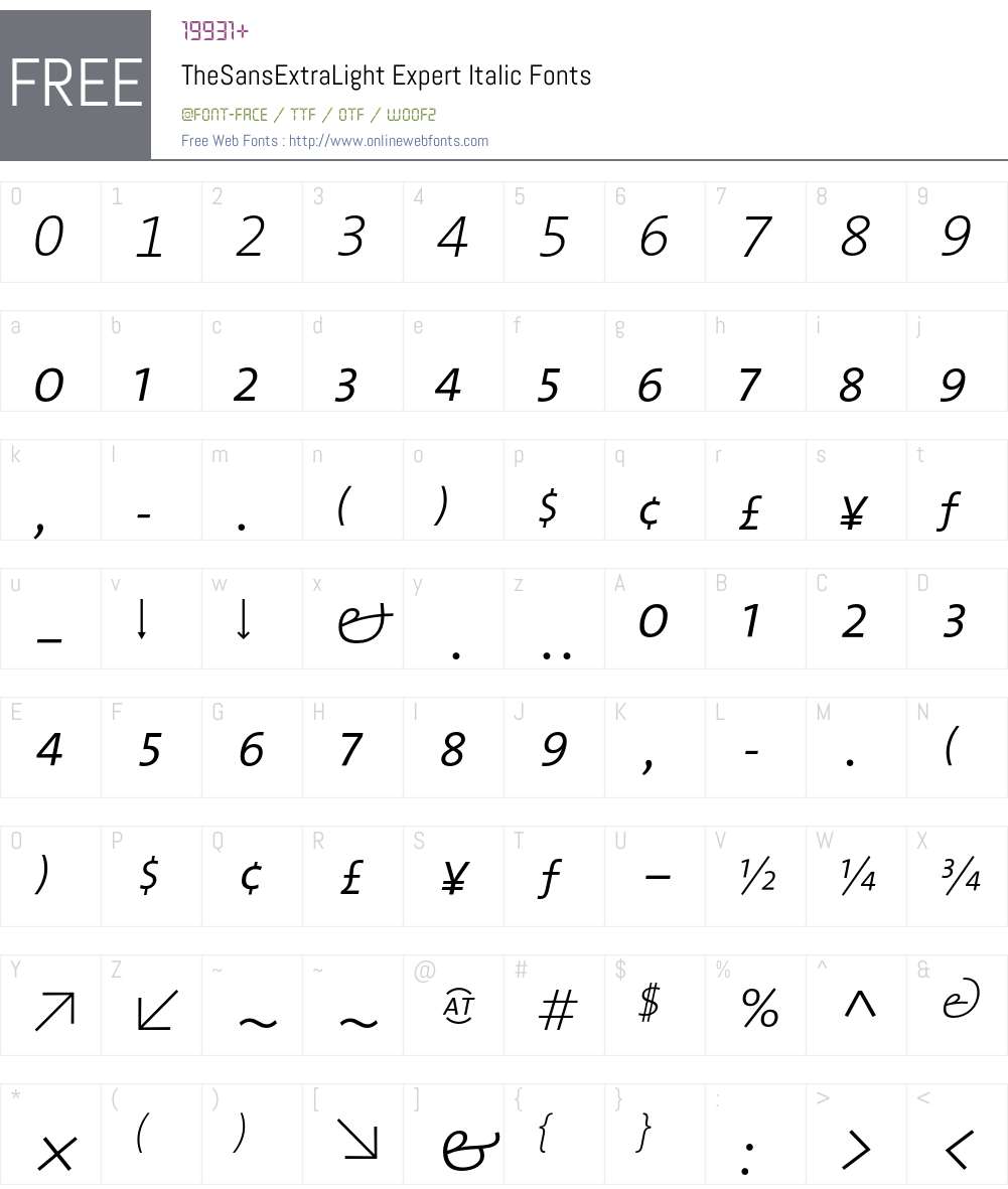 The Sans Extra Light- Font Screenshots