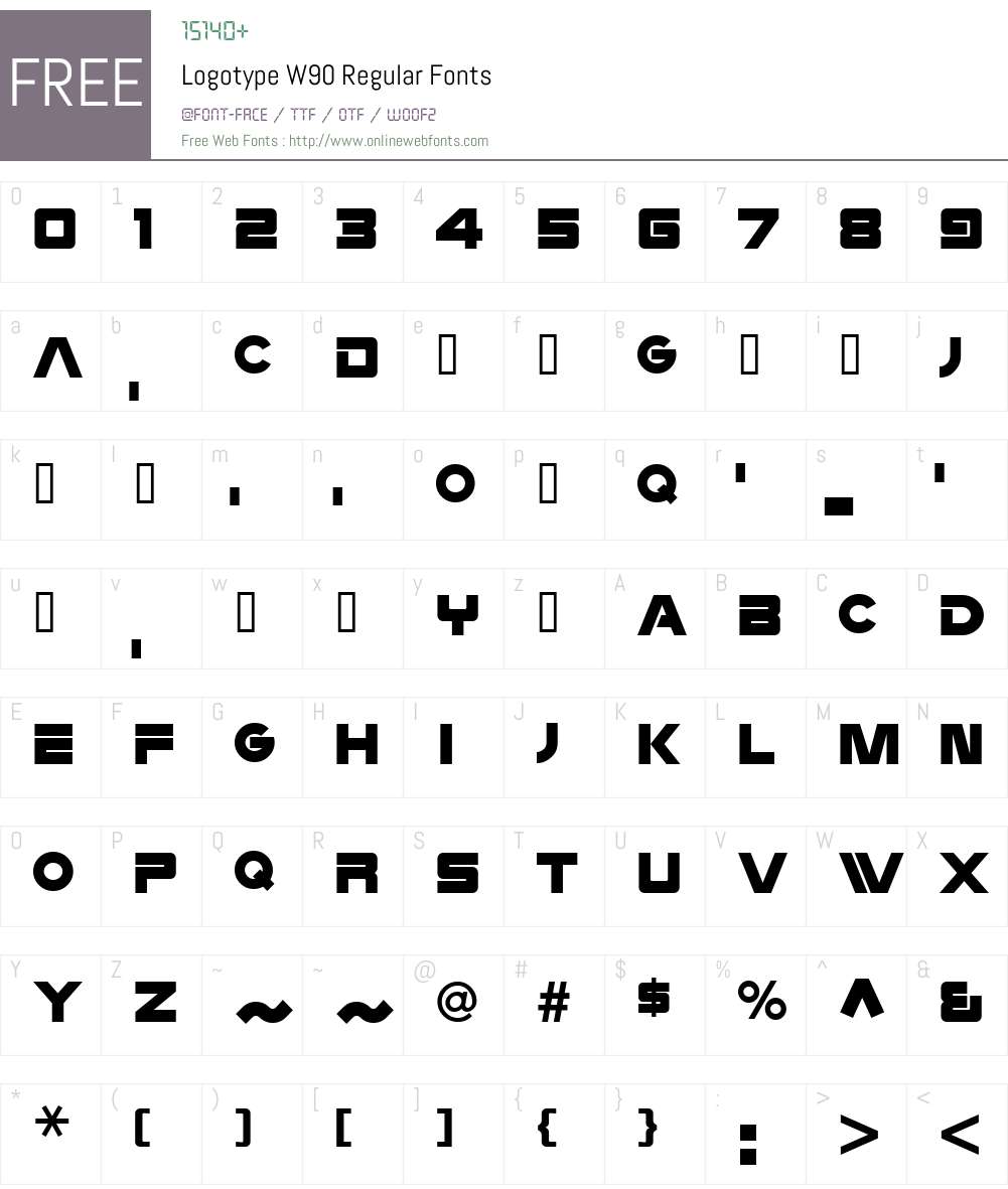 Logotype Font Screenshots