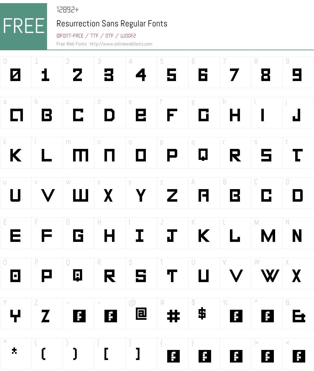 Resurrection Sans Font Screenshots