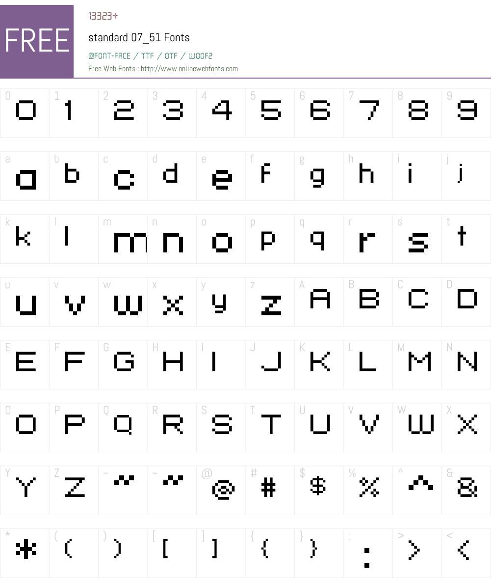 standard 07_51 Font Screenshots