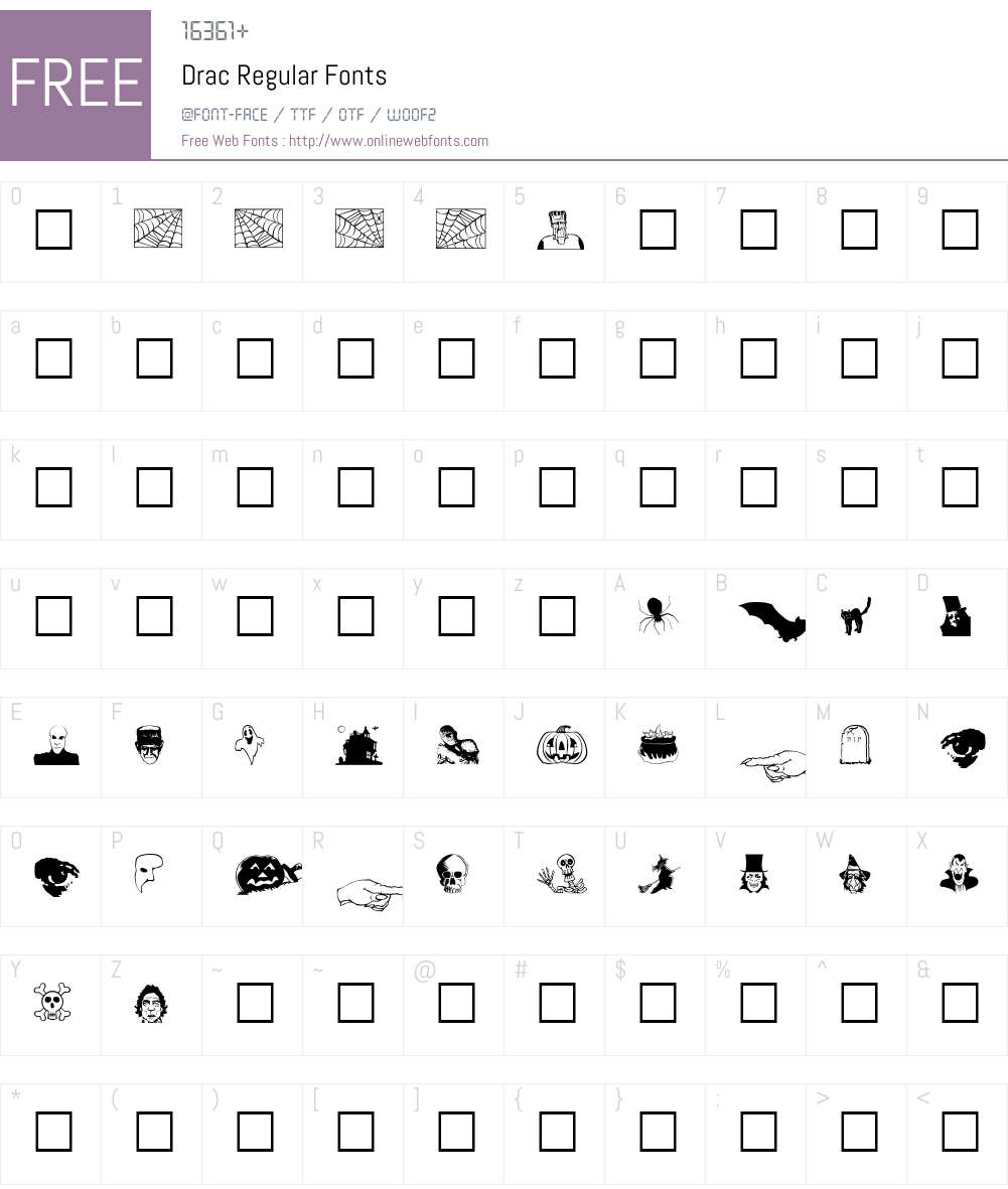 Drac Font Screenshots