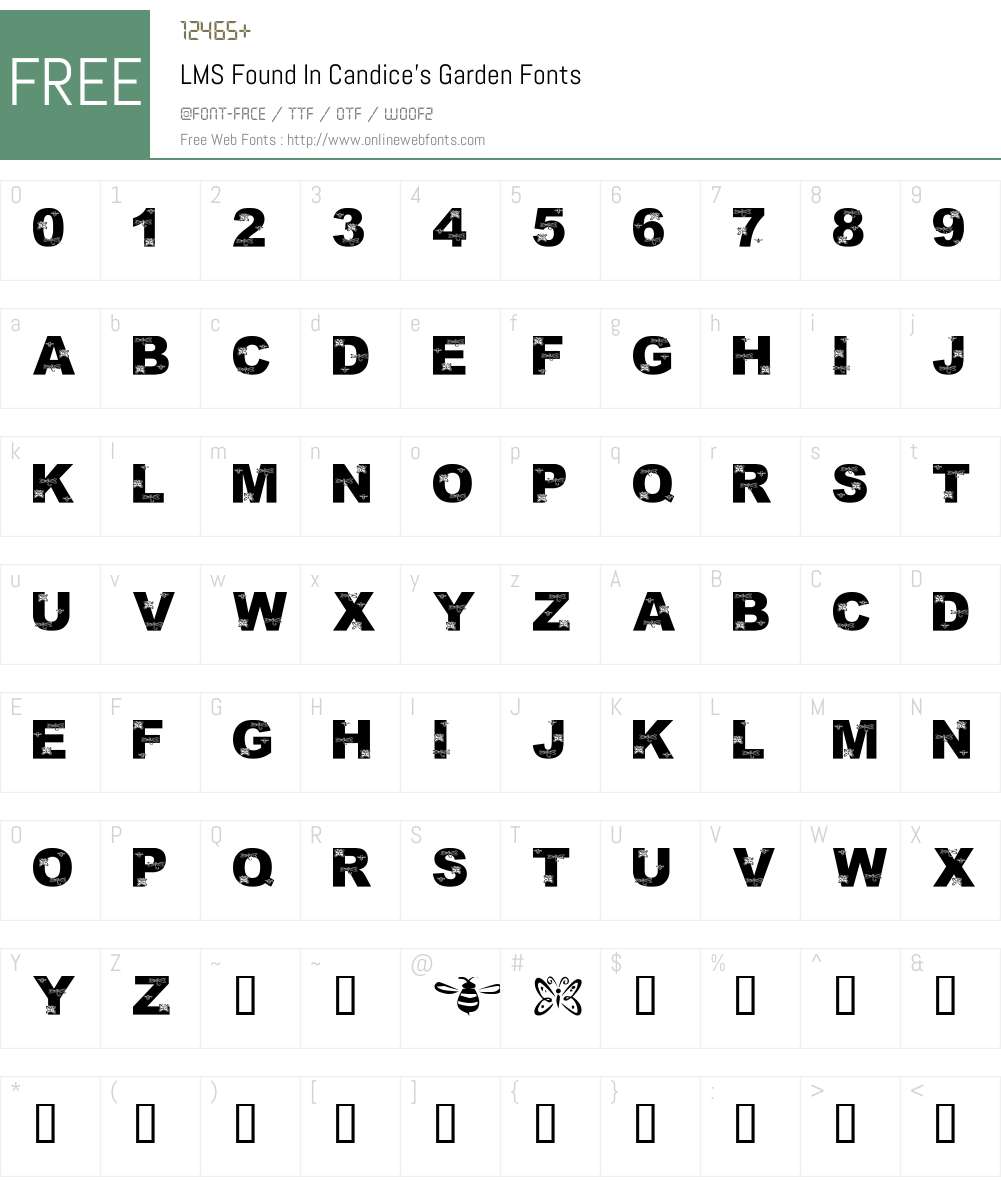 LMS Found In Candice's Garden Font Screenshots