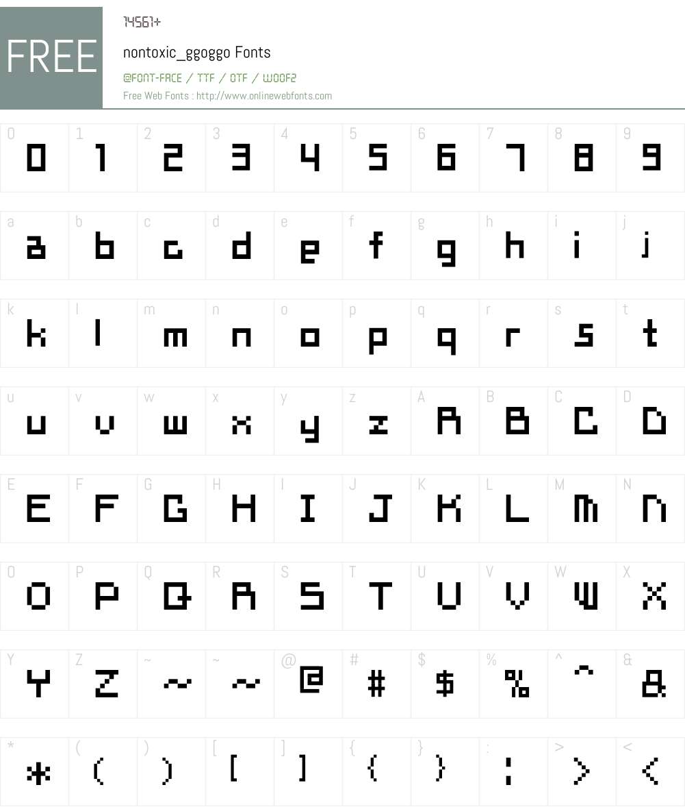 nontoxic_ggoggo Font Screenshots