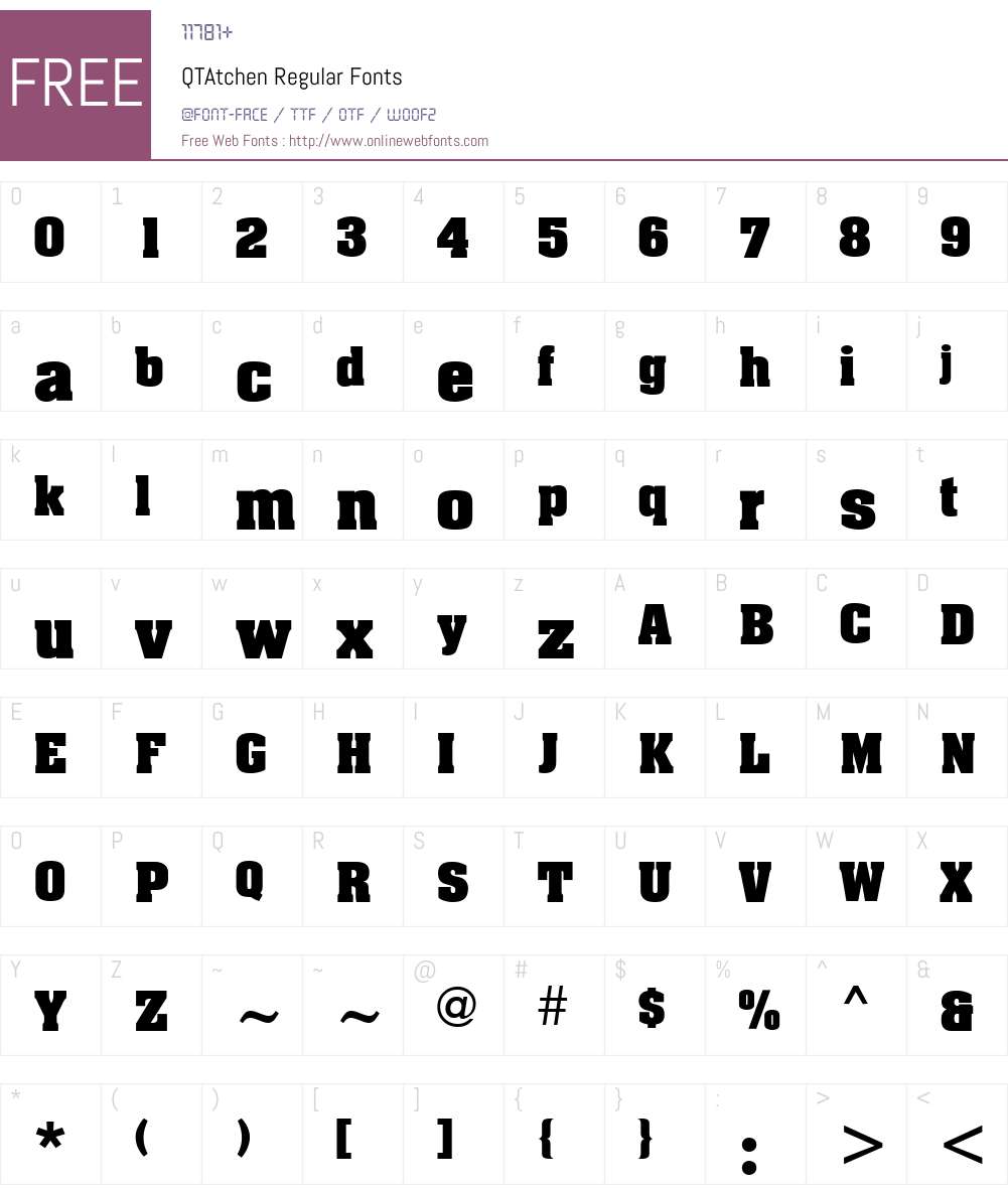 QTAtchen Font Screenshots