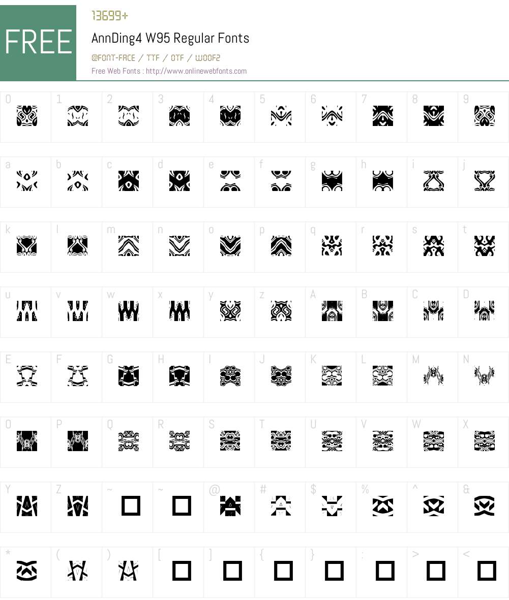 AnnDing4 Font Screenshots