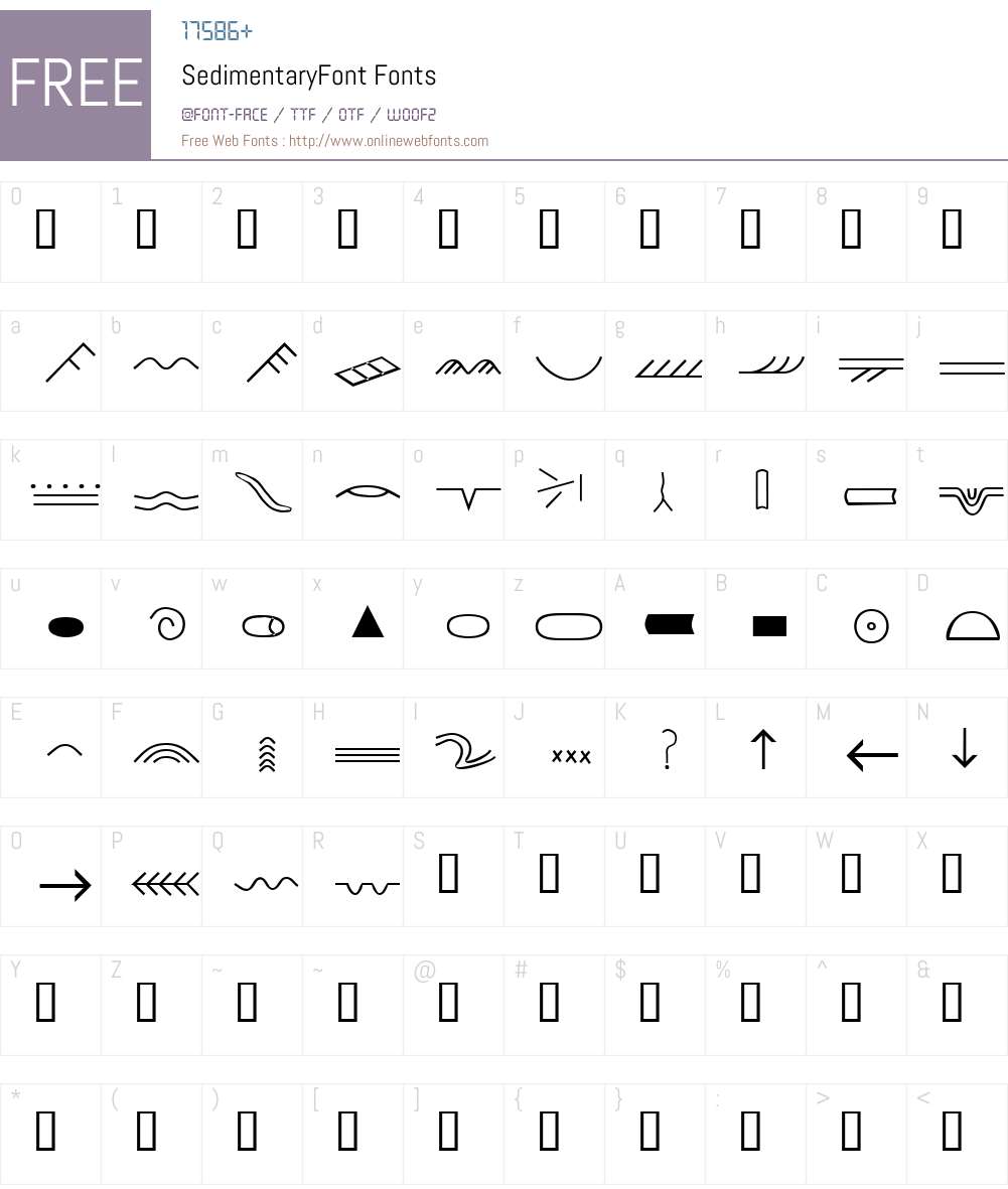 SedimentaryFont Font Screenshots