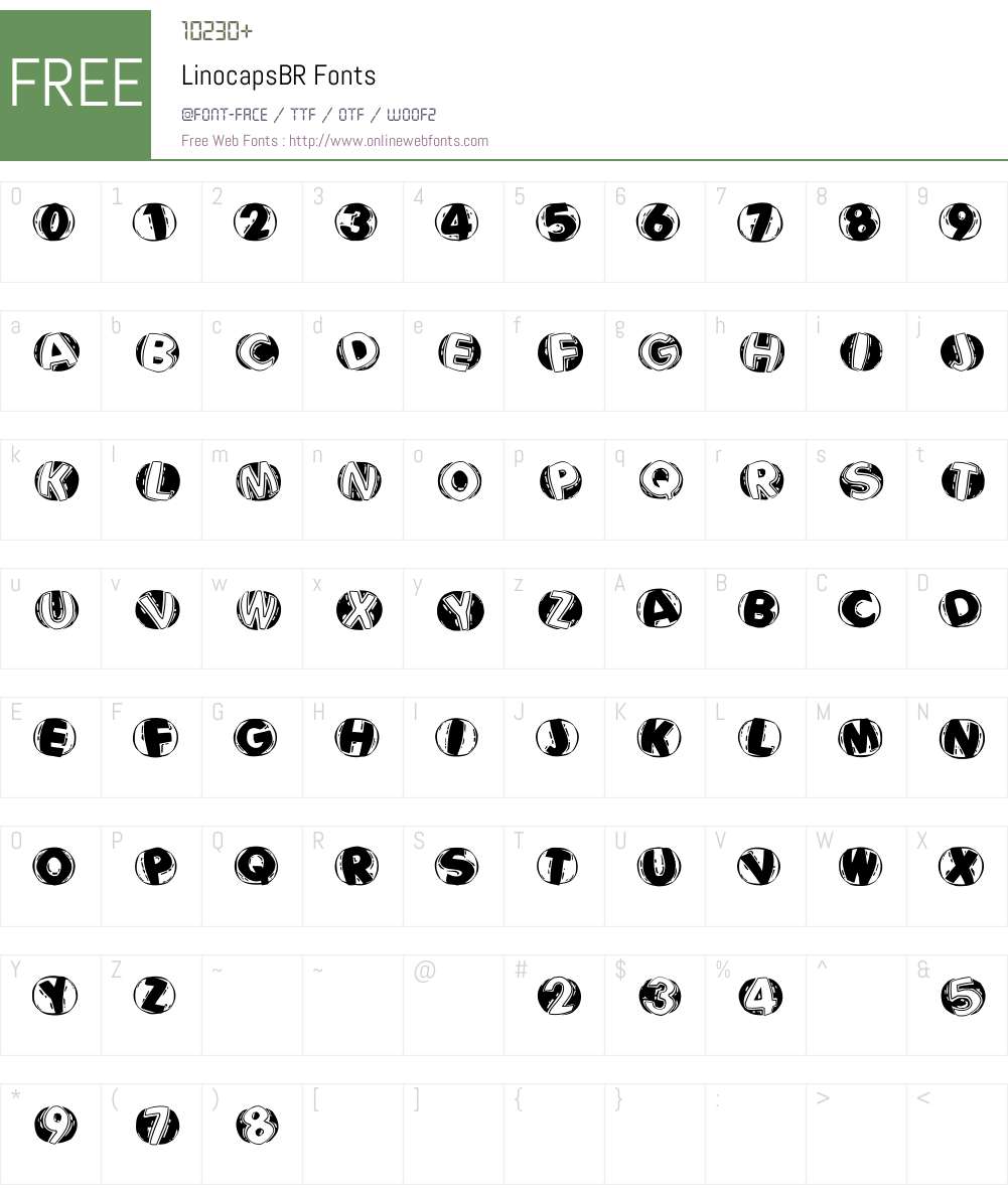LinocapsBR Font Screenshots