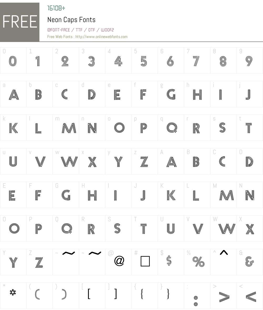 Neon Caps Font Screenshots
