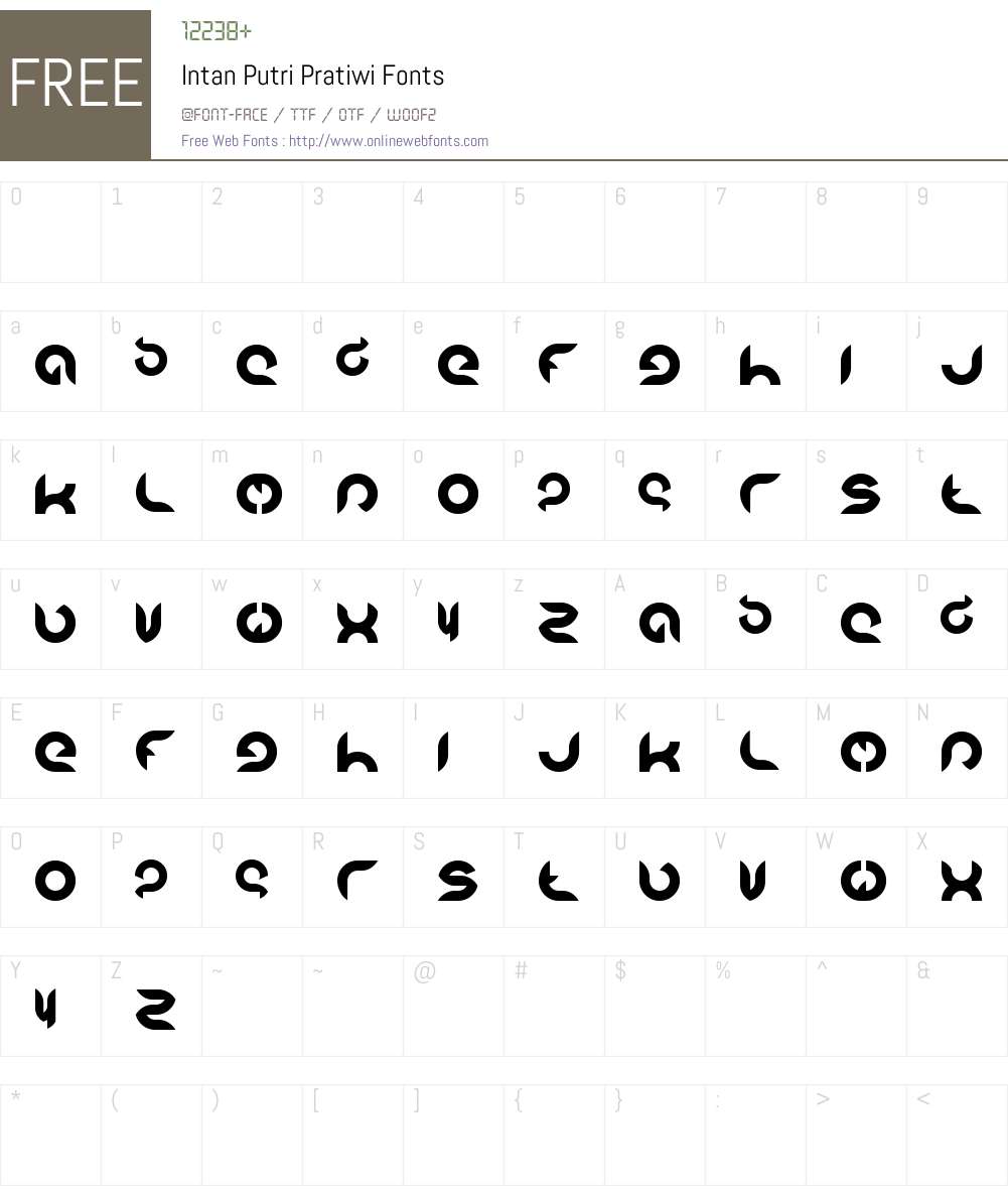 Intan Putri Pratiwi Font Screenshots