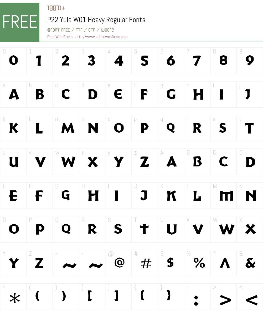 P22YuleW01-HeavyRegular Font Screenshots