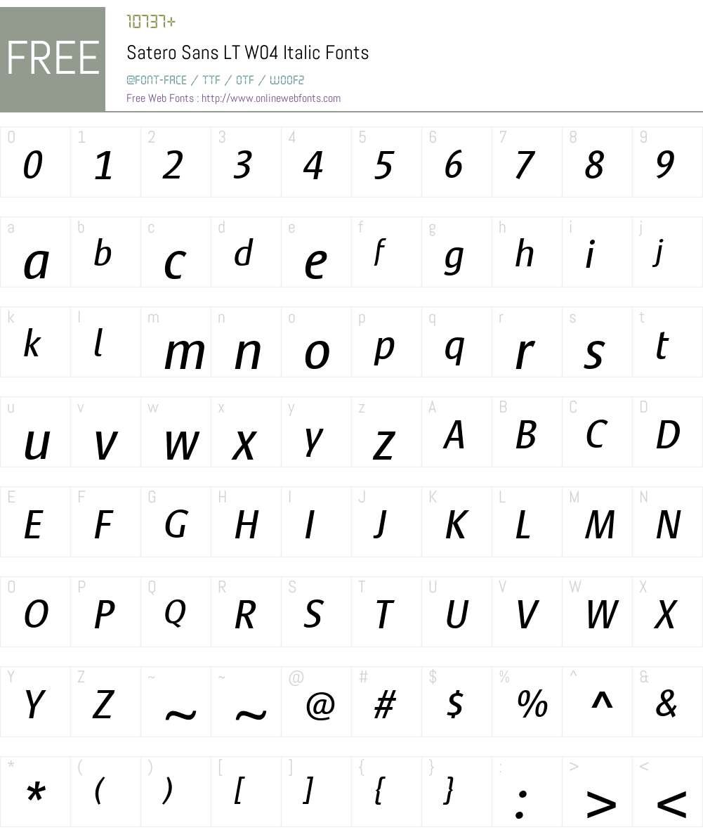Satero Sans Font Screenshots