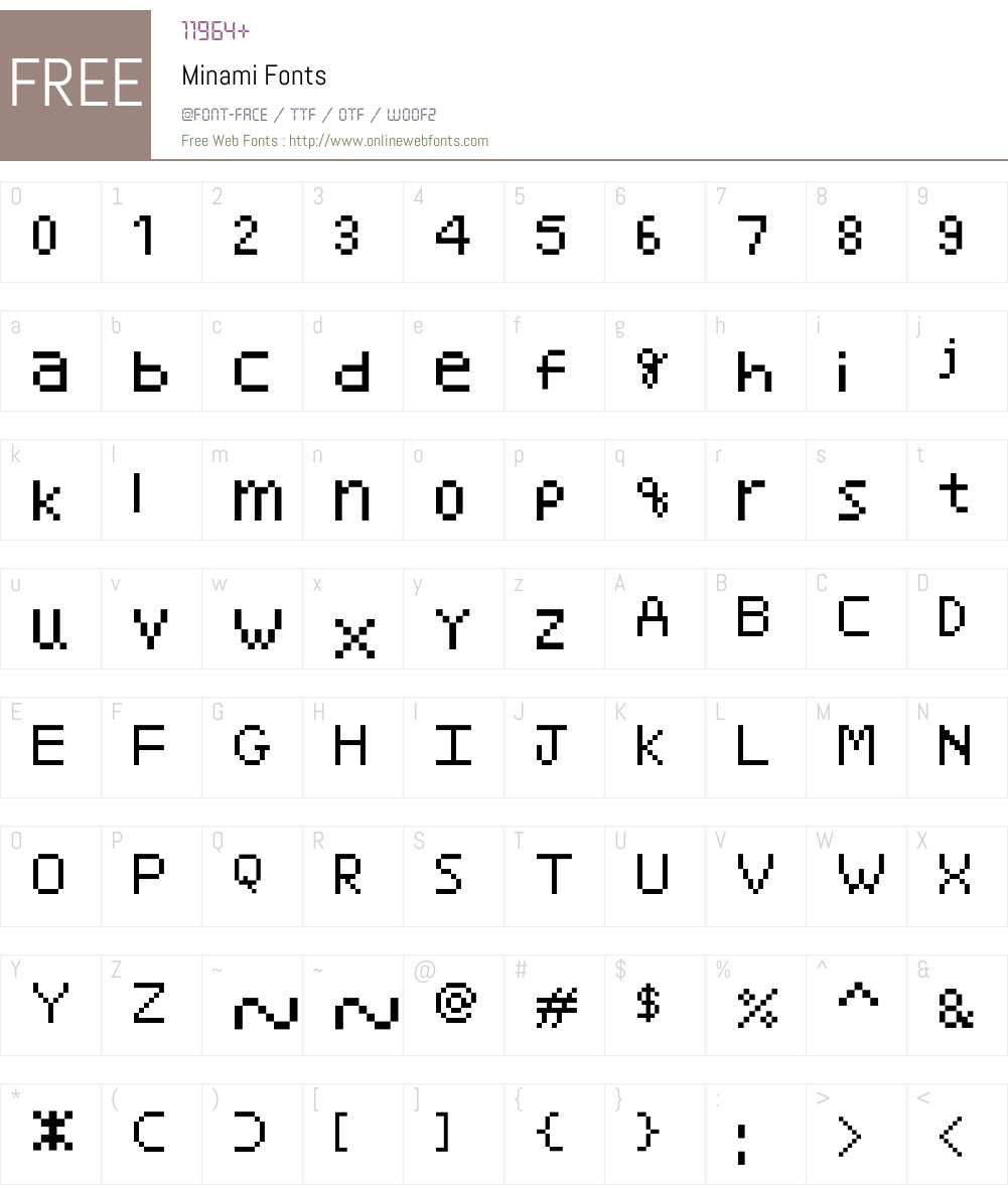 Minami Font Screenshots