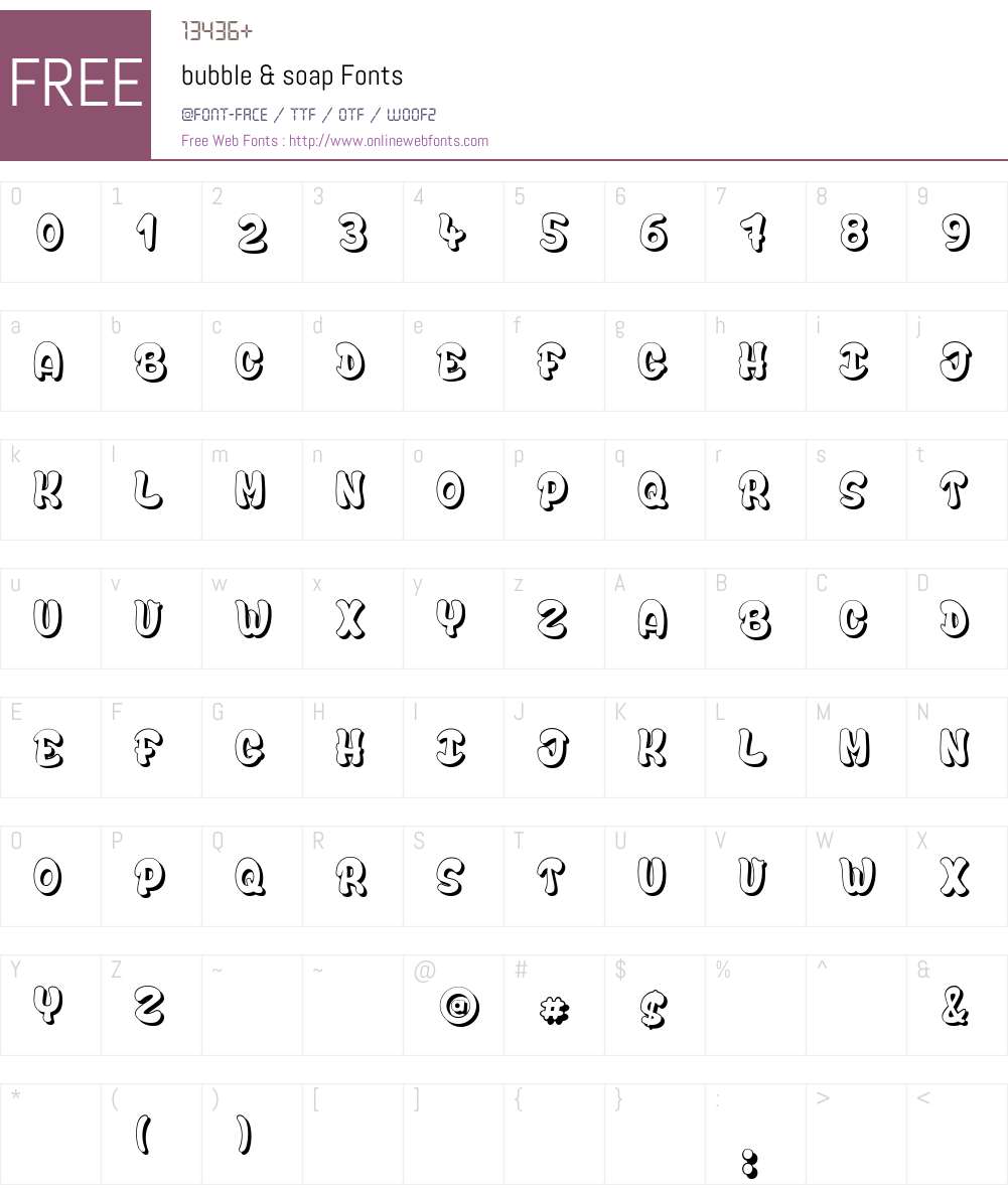 bubble & soap Font Screenshots