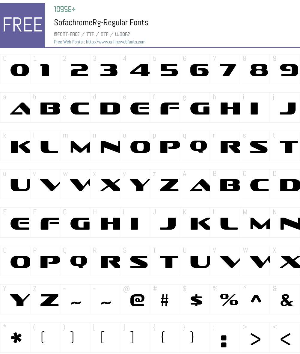 Sofachrome Font Screenshots