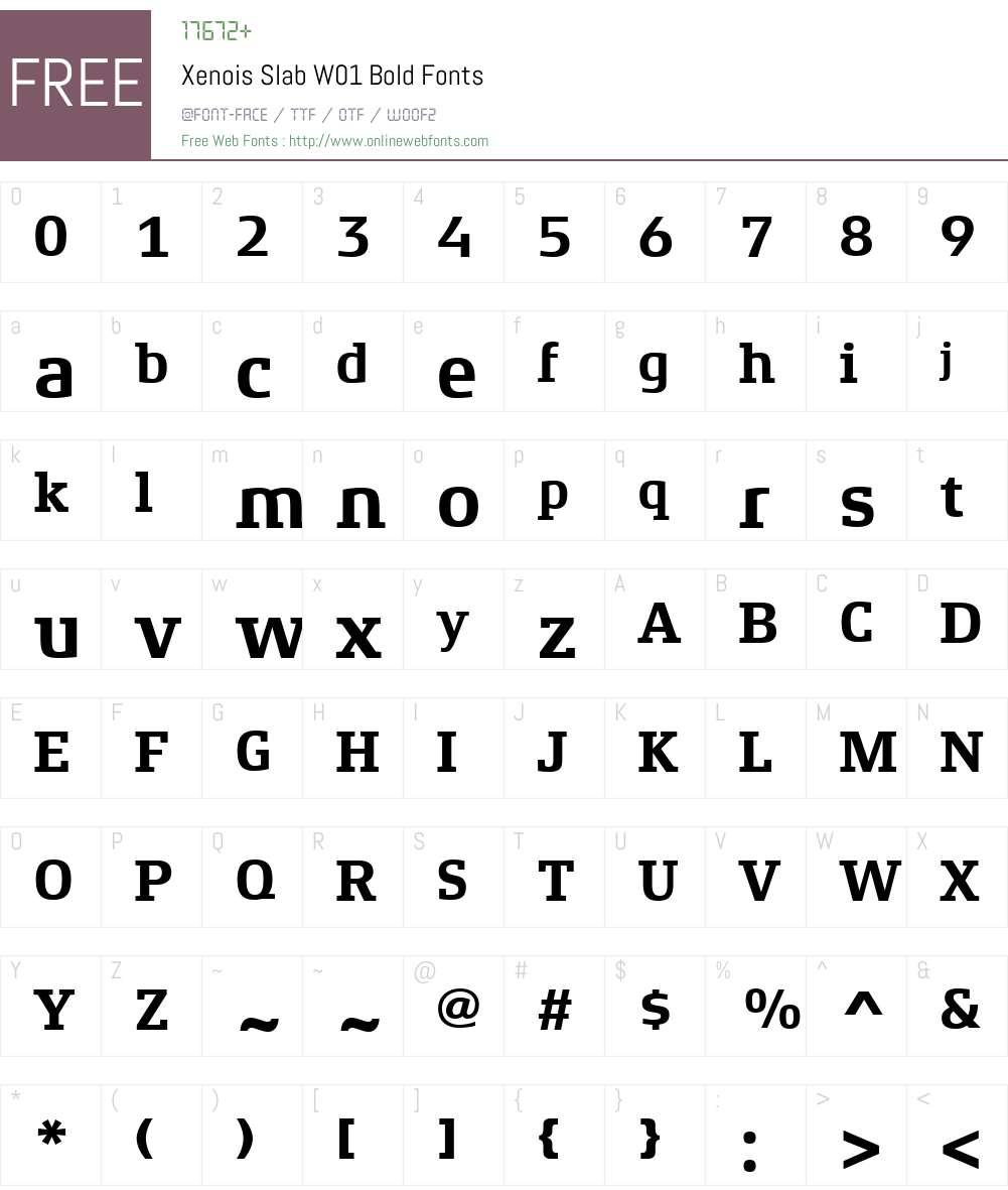 XenoisSlabW01-Bold Font Screenshots