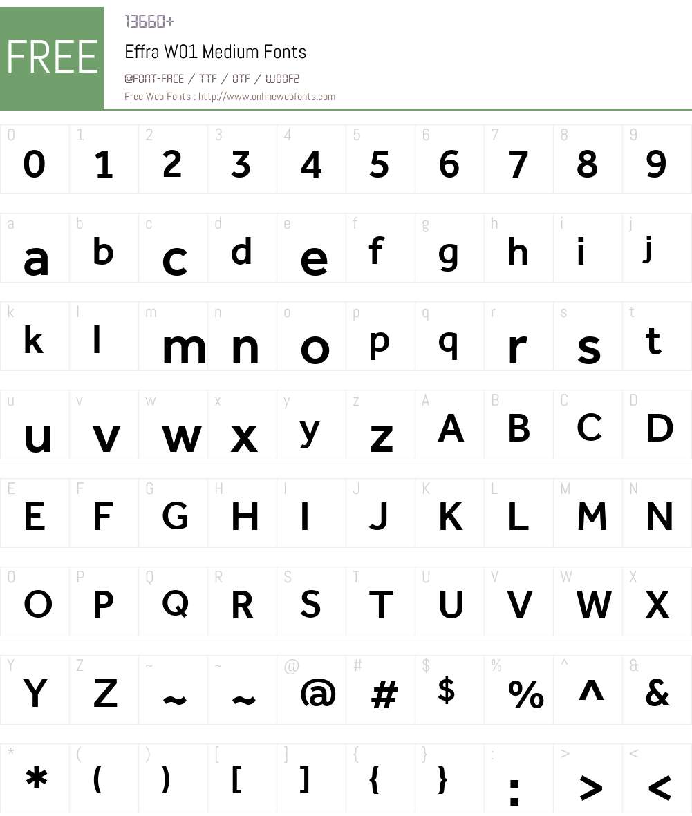 EffraW01-Medium Font Screenshots