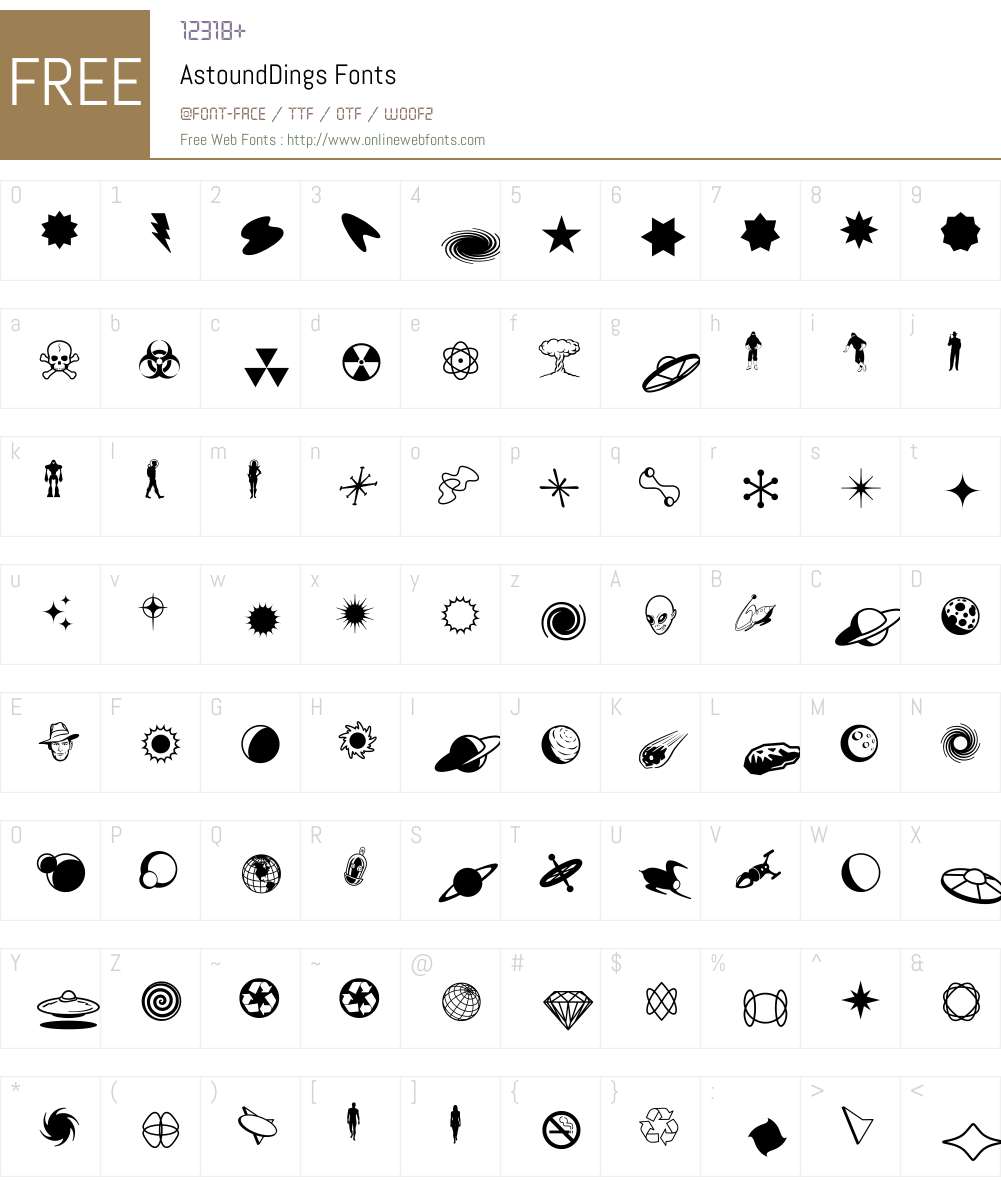 AstoundW95-Dings Font Screenshots