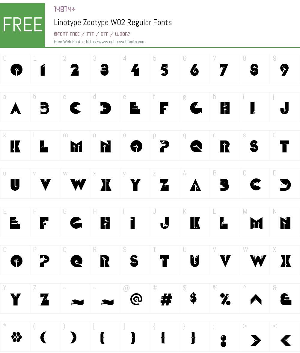 Linotype Zootype Font Screenshots