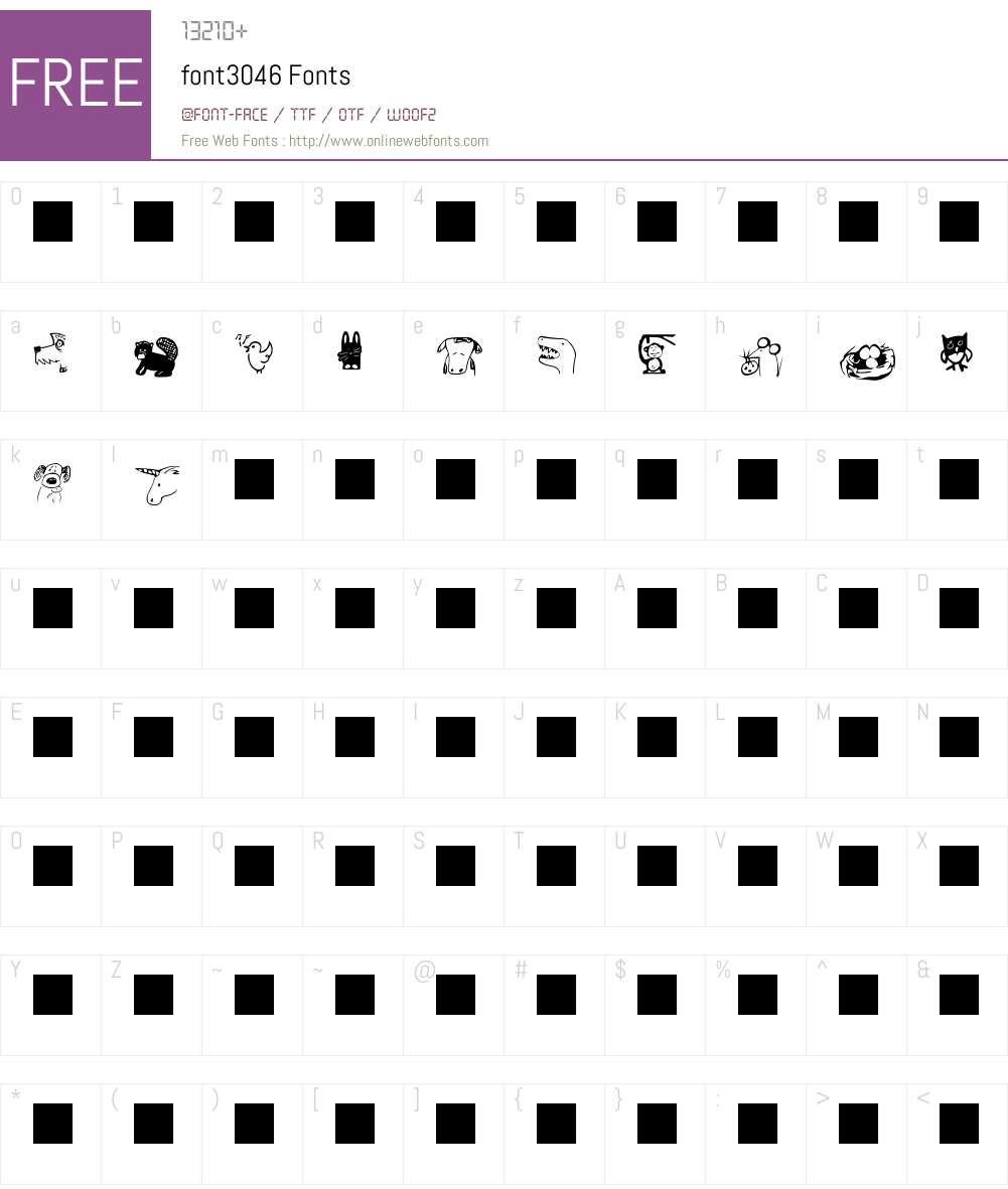 GMDoodles_Animals Font Screenshots