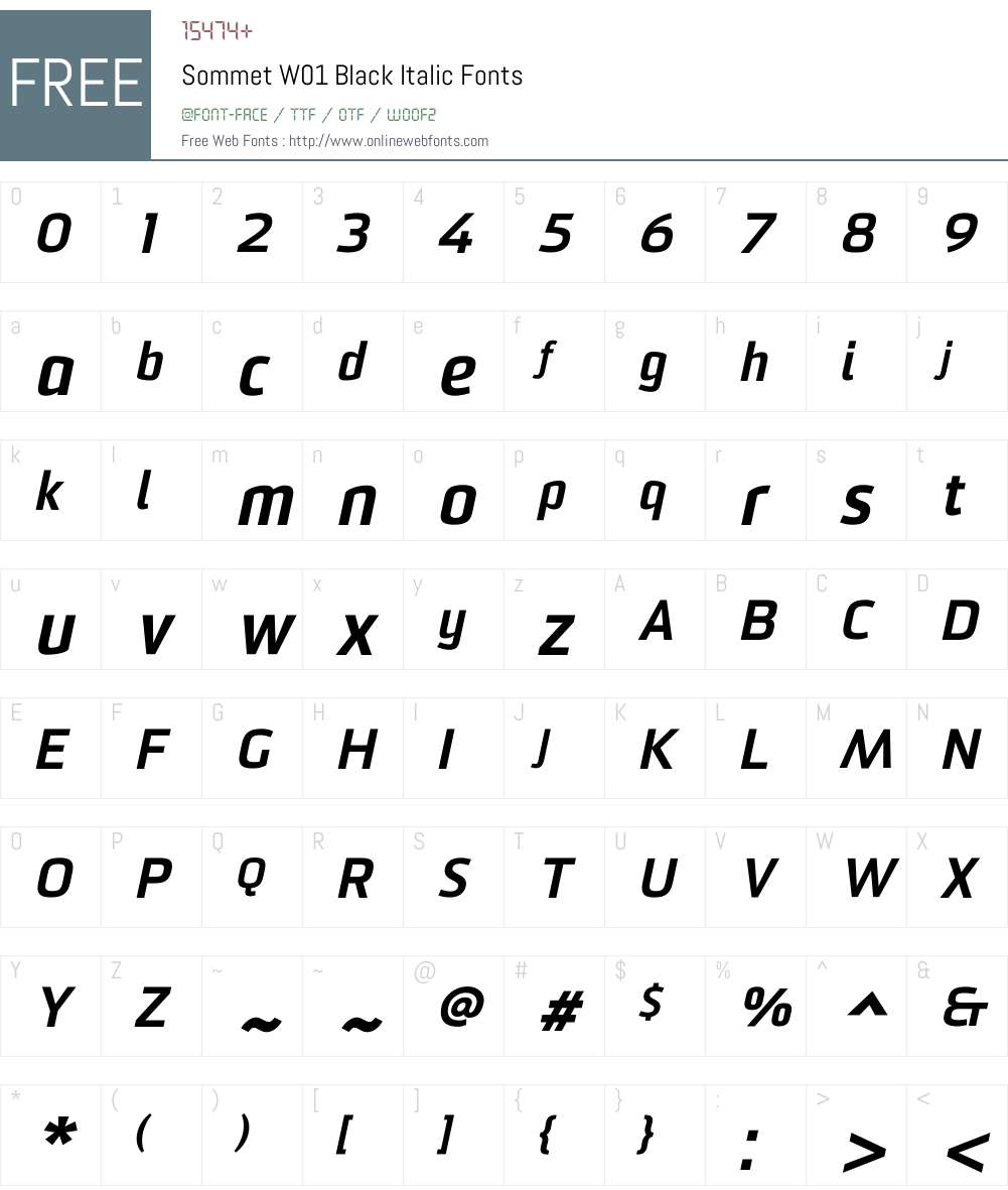 Sommet Black Italic Font Screenshots