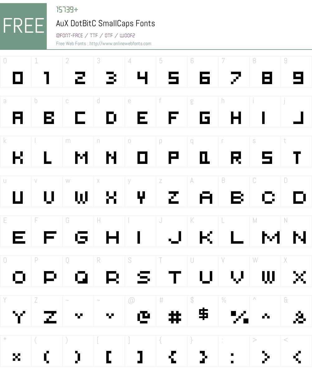 AuX DotBitC SmallCaps Font Screenshots