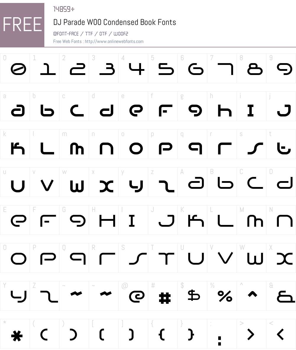 DJ Parade Font Screenshots