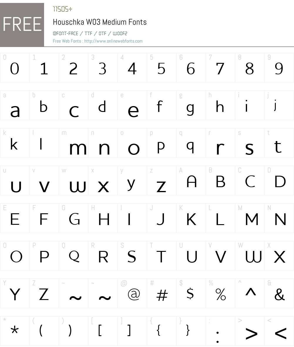 Houschka Font Screenshots