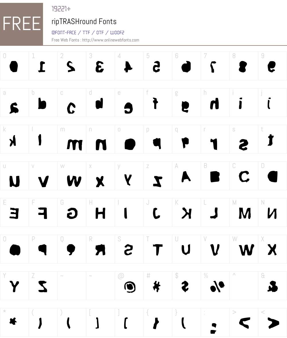 ripTRASHround Font Screenshots