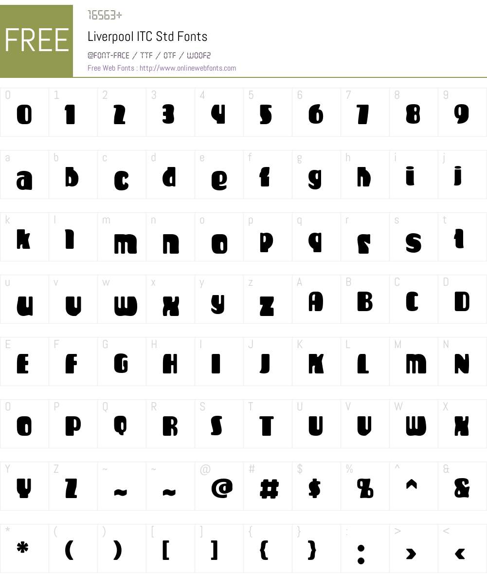 Liverpool ITC Std Font Screenshots