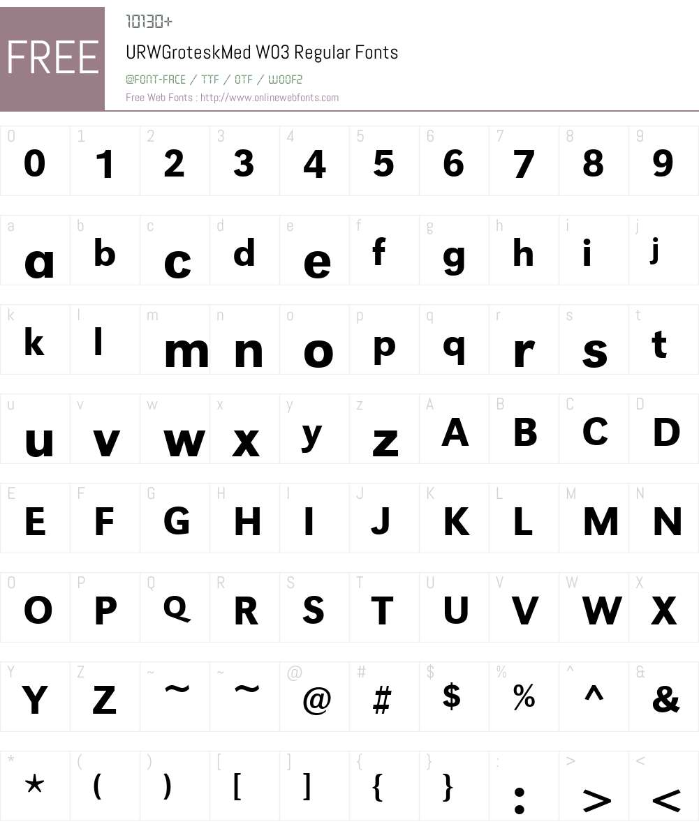 URW Grotesk Font Screenshots