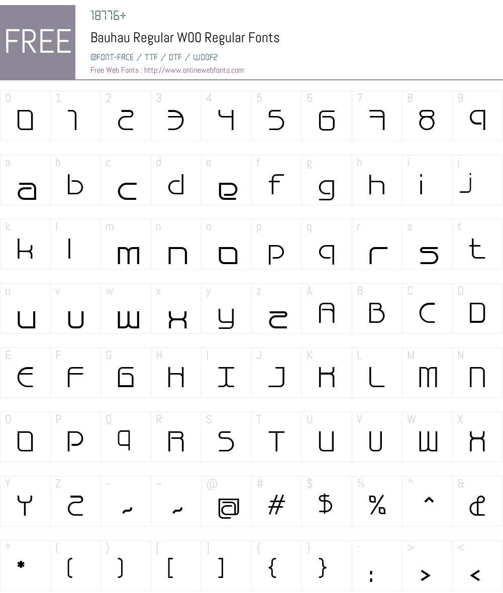 Bauhau Font Screenshots