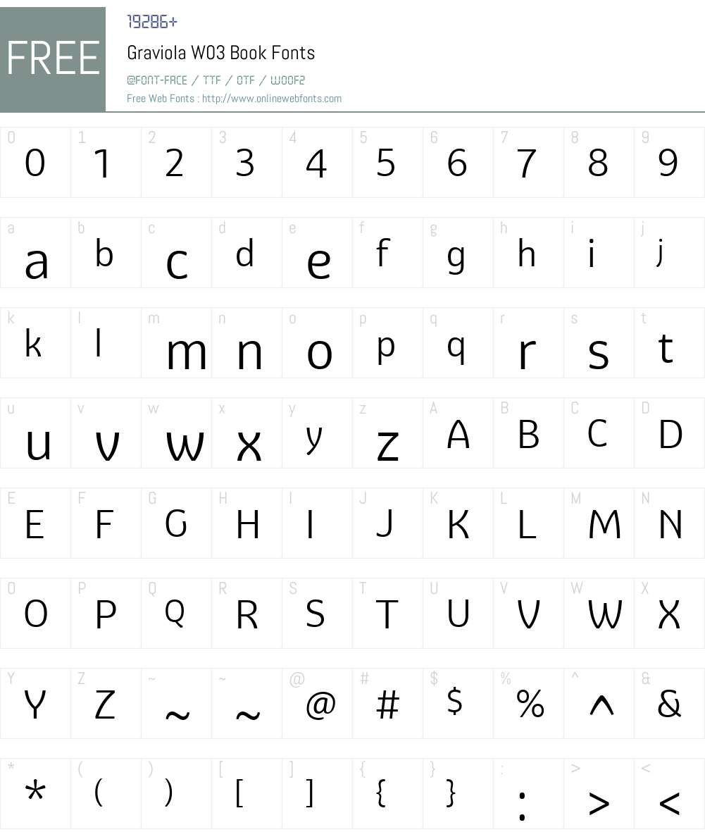 Graviola Font Screenshots