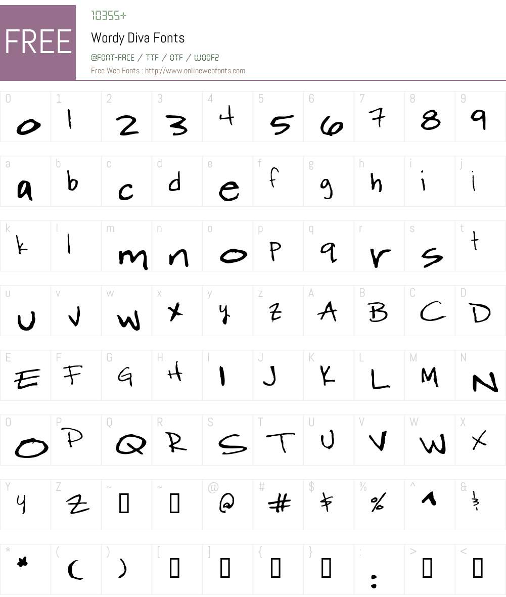 Wordy Font Screenshots