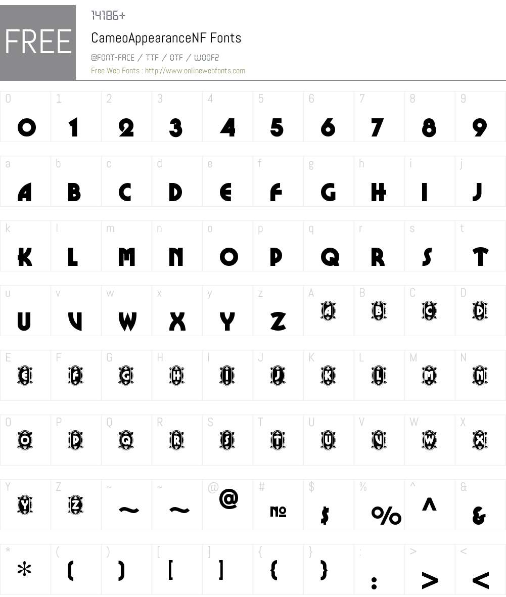 Cameo Appearance NF Font Screenshots
