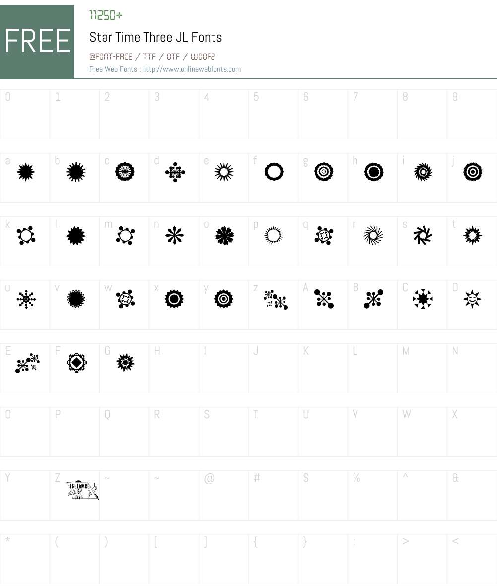 Star Time Three JL Font Screenshots