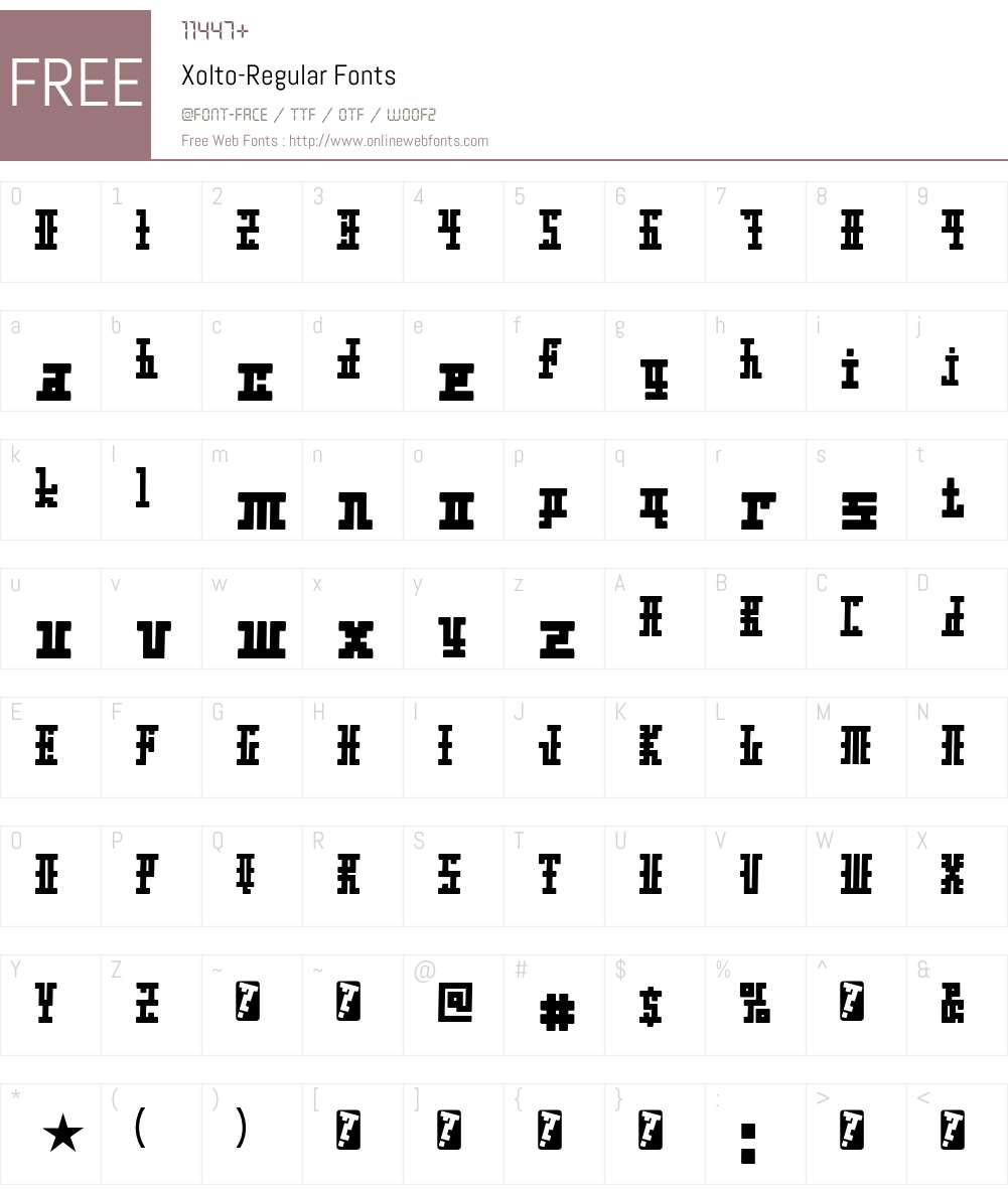 Xolto Font Screenshots