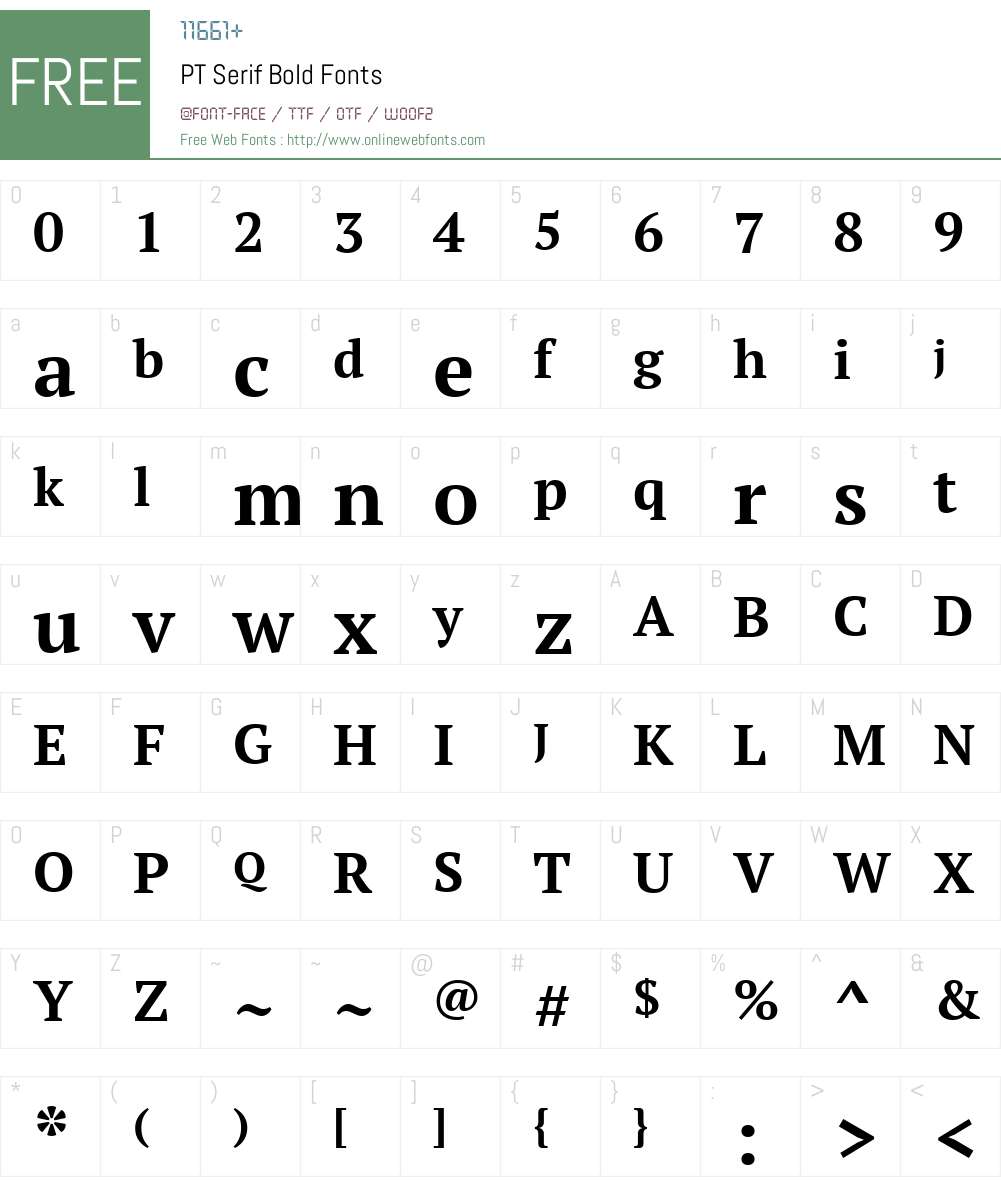 PT Serif Font Screenshots