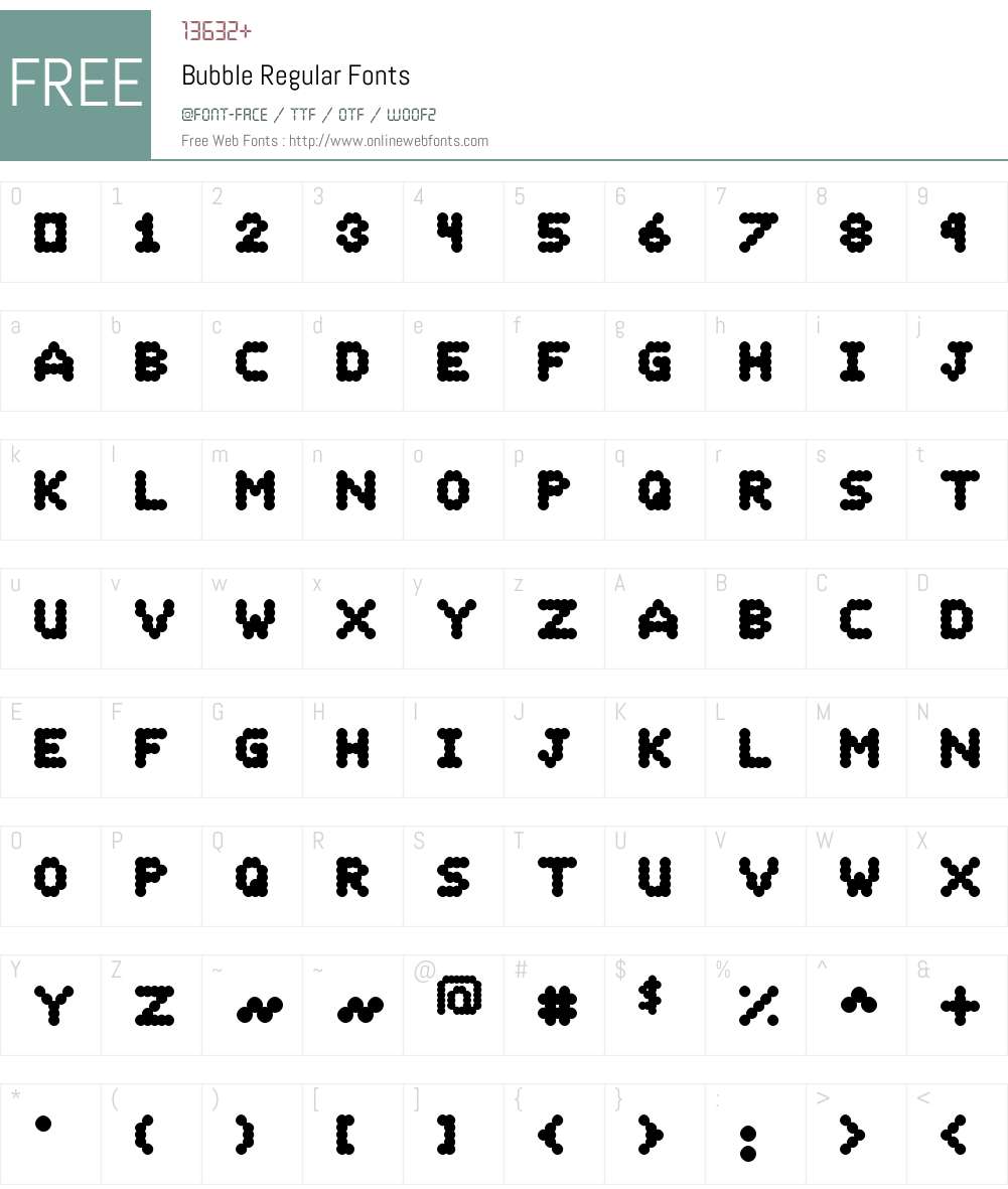 Bubble Font Screenshots