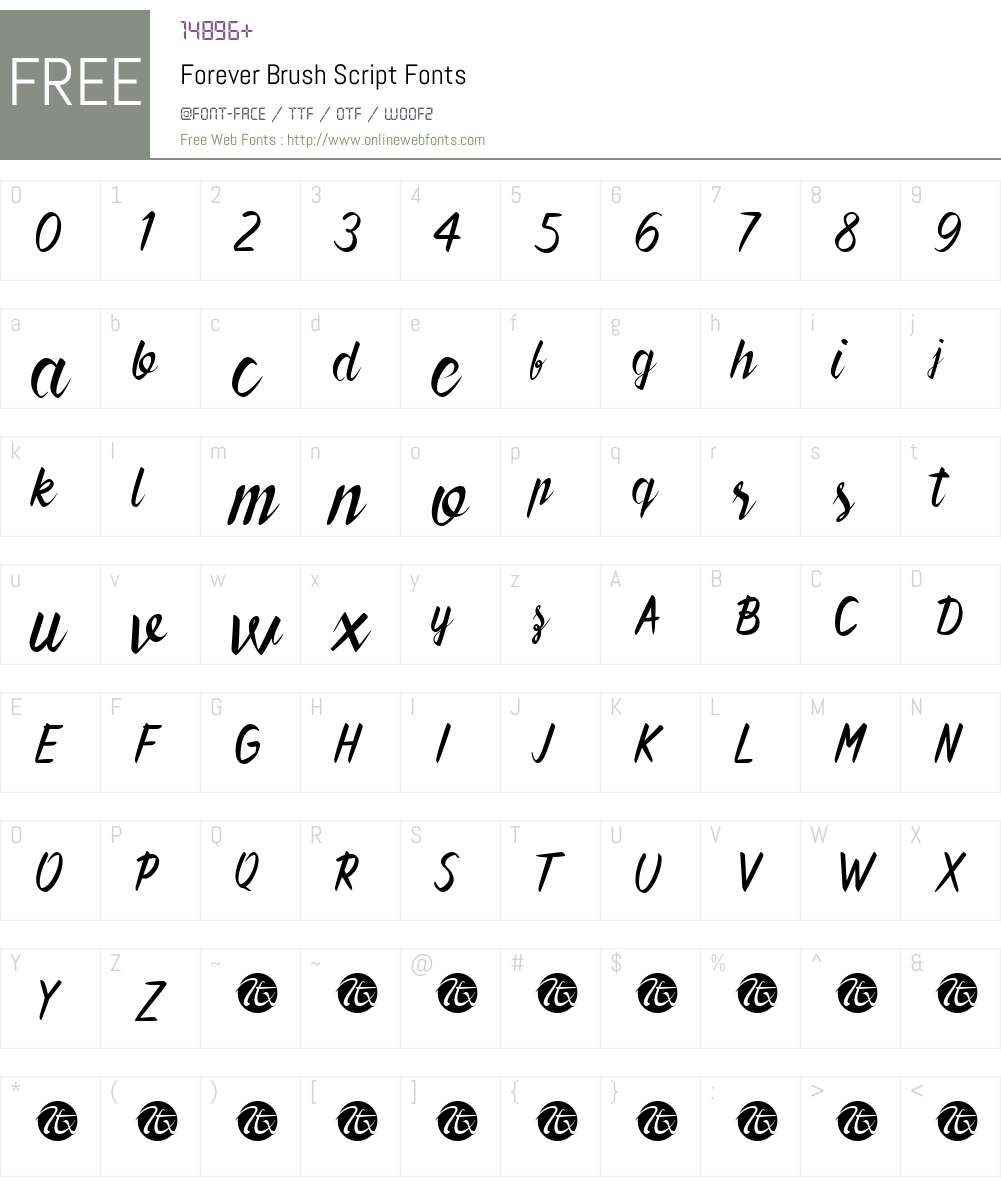 Forever Brush Script 1.000 2016 initial release Fonts Free Download