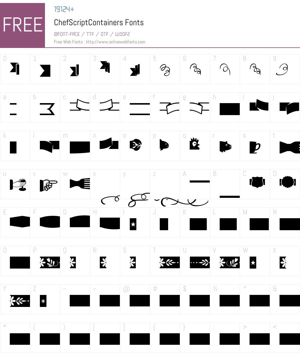 ChefScript Containers Font Screenshots